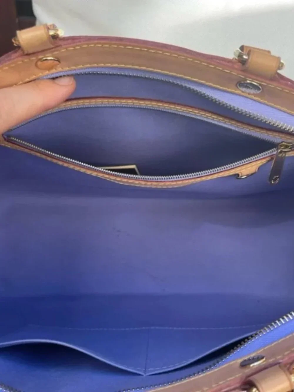 Louis Vuitton purple Brea MM lila monogram Vernis - Picture 9 of 12